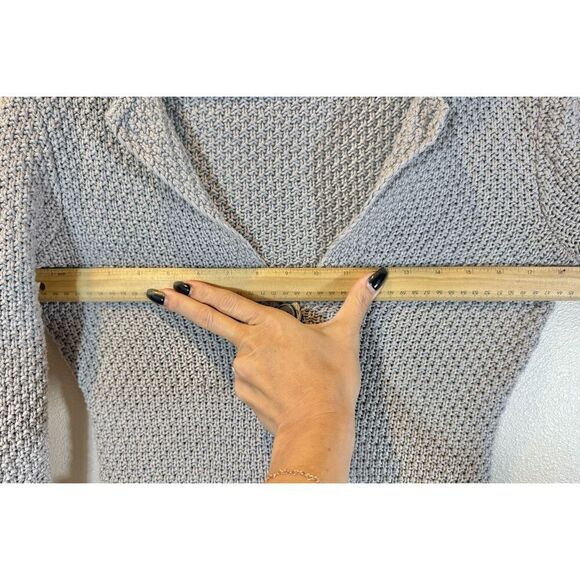 Boden Lightweight Chunky Knit Gray Cottagecore Cardigan Sweater Women's 8US - Picture 8 of 9